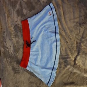 ezekiel mini skirt blue and white striped medium